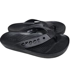 Crocs Women's Baya Platform Flip Sandals Thongs Size US 10 Black